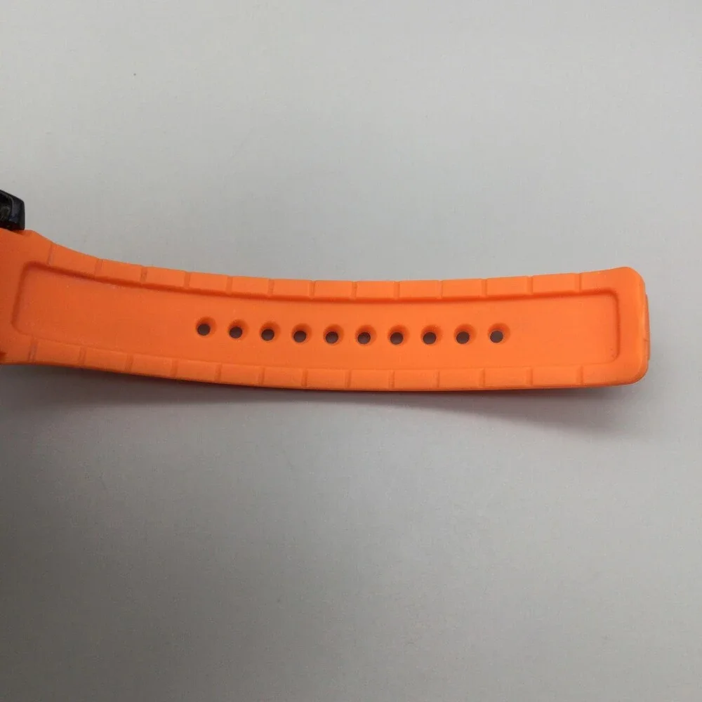 Pulsar W861-X006 Mens Watch 47mm Digital Black Orange Rubber New Battery